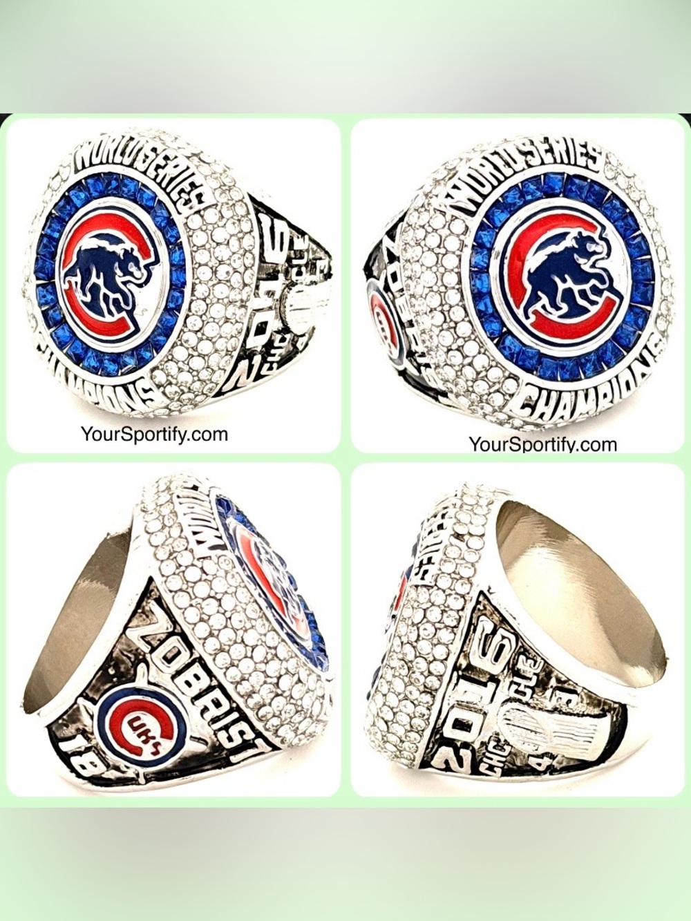 MLB Zobrist / 2016 Chicago Cubs World Series Championship Ring